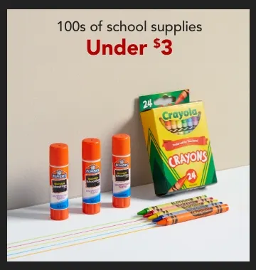 school supplies under $3