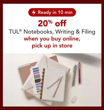 20% off select tul when you buy online pick up in store