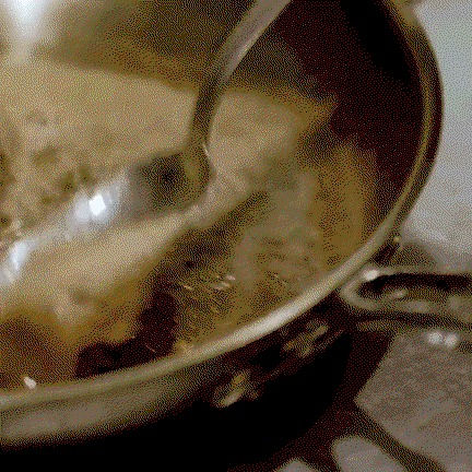 GIF: Cooking meat using Hestan skillet