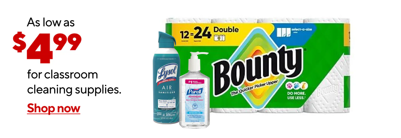 Classroom Cleaning Supplies as low as $4.99