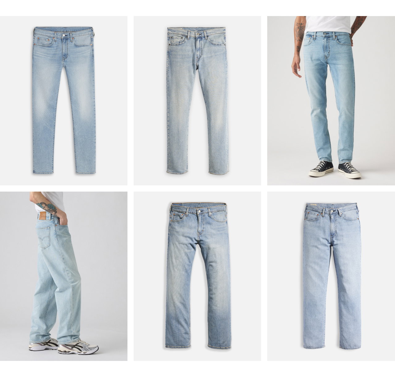 MEN'S LIGHT WASH JEANS