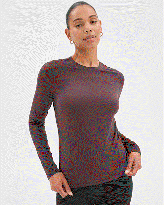 Active studio luxe long sleeve ruched top