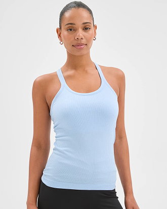 Active studio soft ribbed tank top with shelf bra