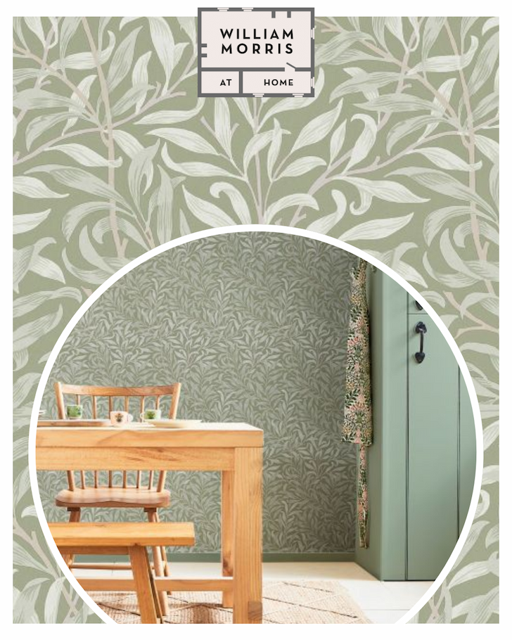 William Morris At Home Willow Bough Wallpaper Sage Green 124248