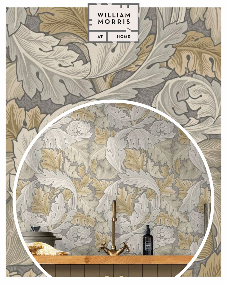William Morris At Home Acanthus Wallpaper Neutral 124226