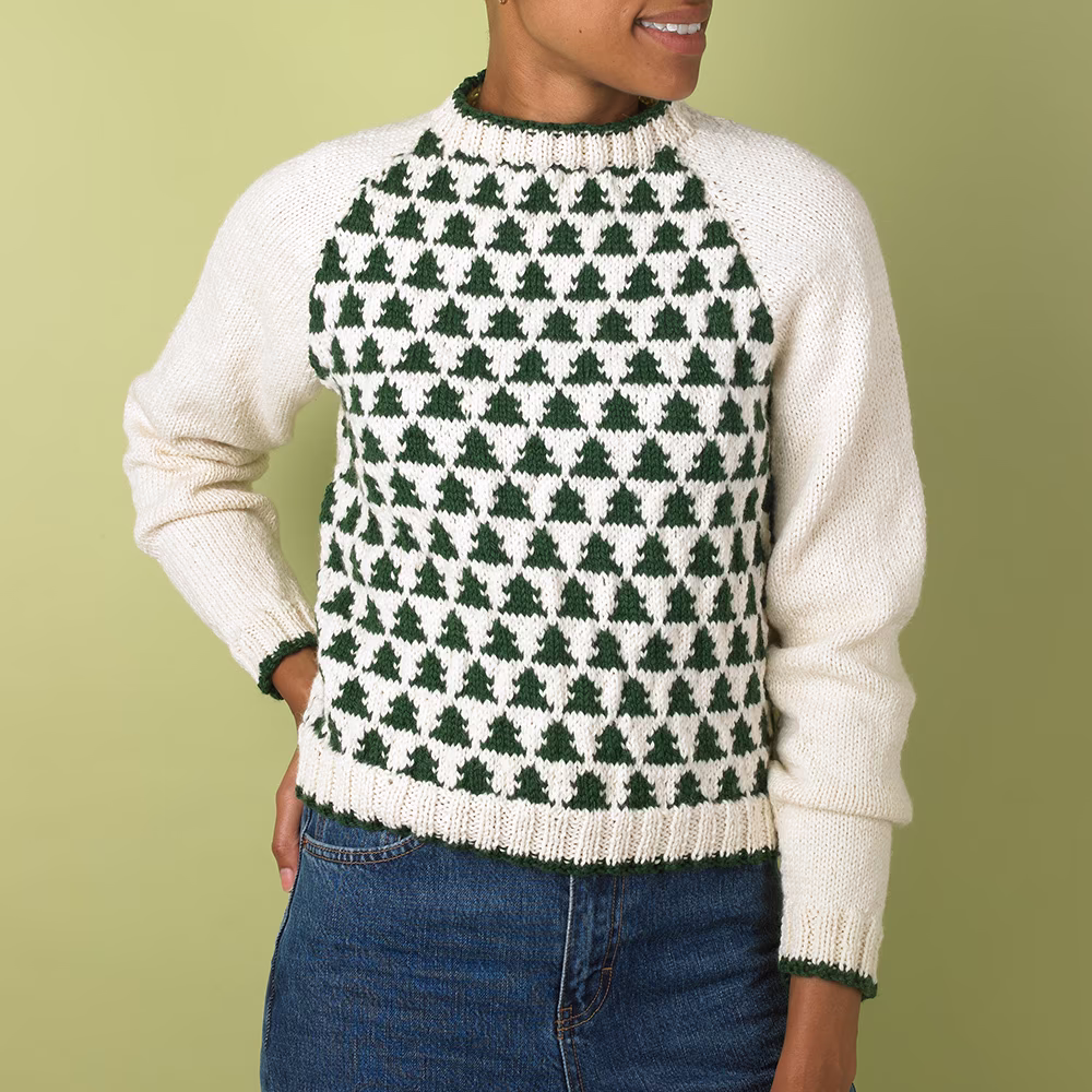 Sleigh Ride Jumper - Free Knitting Pattern in Paintbox Yarns Wool Mix Aran
