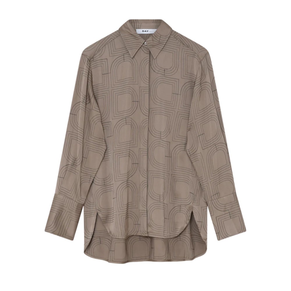 Image of Stella Embroidered Logo Shirt - Walnut