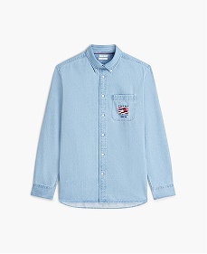 Relaxed Fit Embroidery Denim Shirt