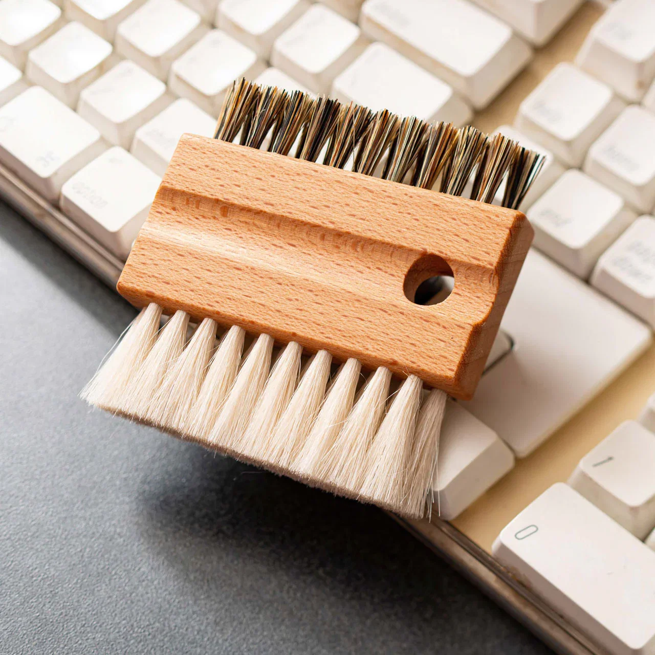 Image of Beech and Goat Hair Keyboard Cleaning Brush