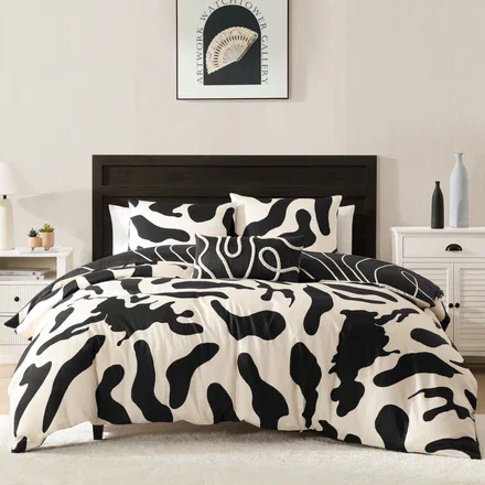 BebeTeen Ebony and Ivory Reversible Comforter Set