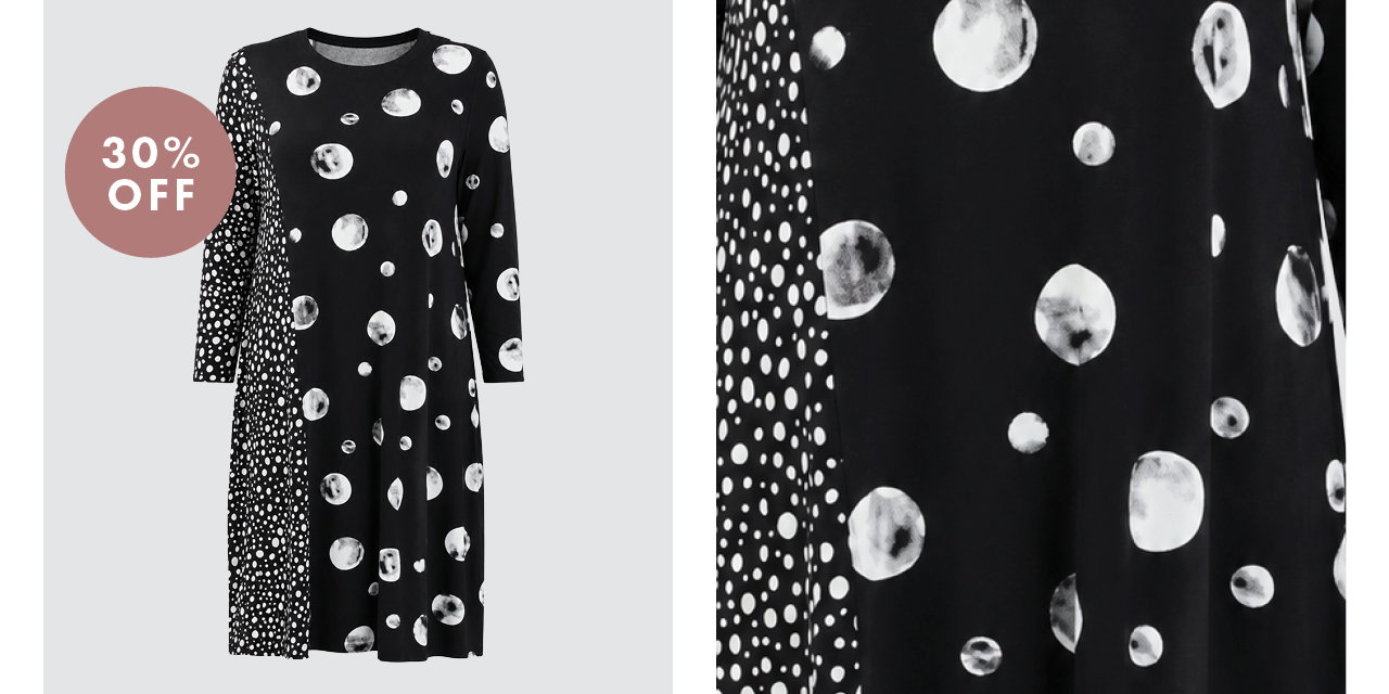 Natural Ira Spot Dress