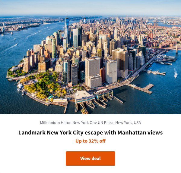Landmark New York City escape with Manhattan views