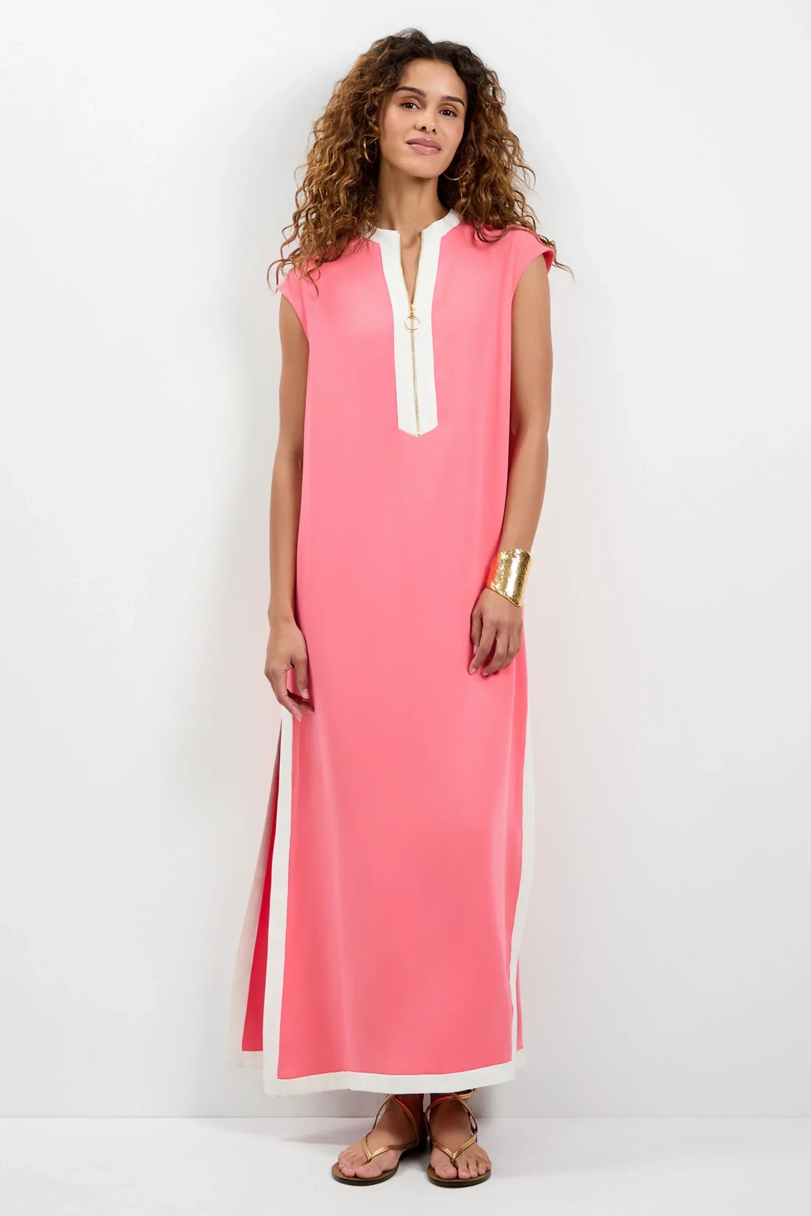 Image of Nuvola Zip-Front Midi Dress