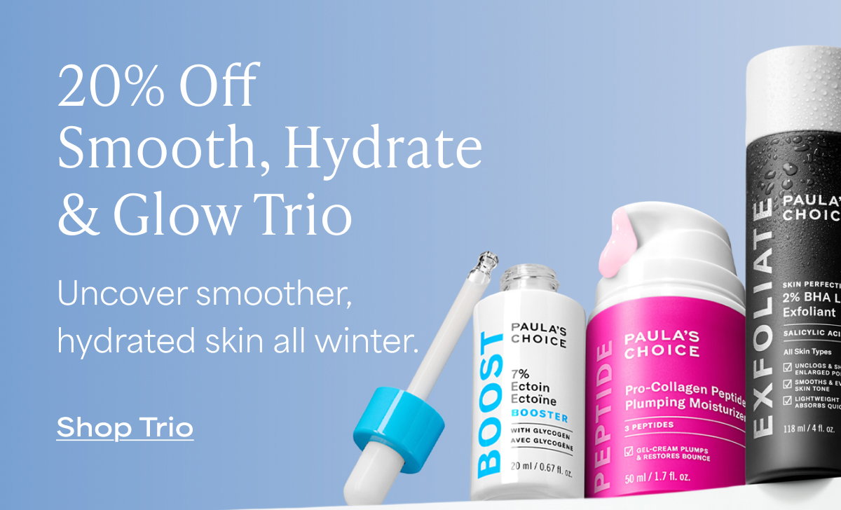 20% OFF Smooth, Hydrate & Glow Trio