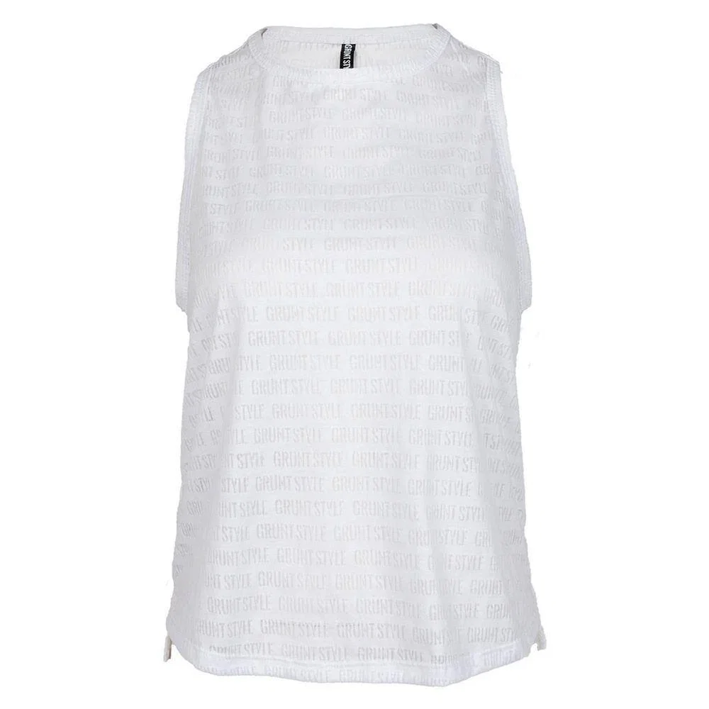 Image of Women's Burn Out Tank - White