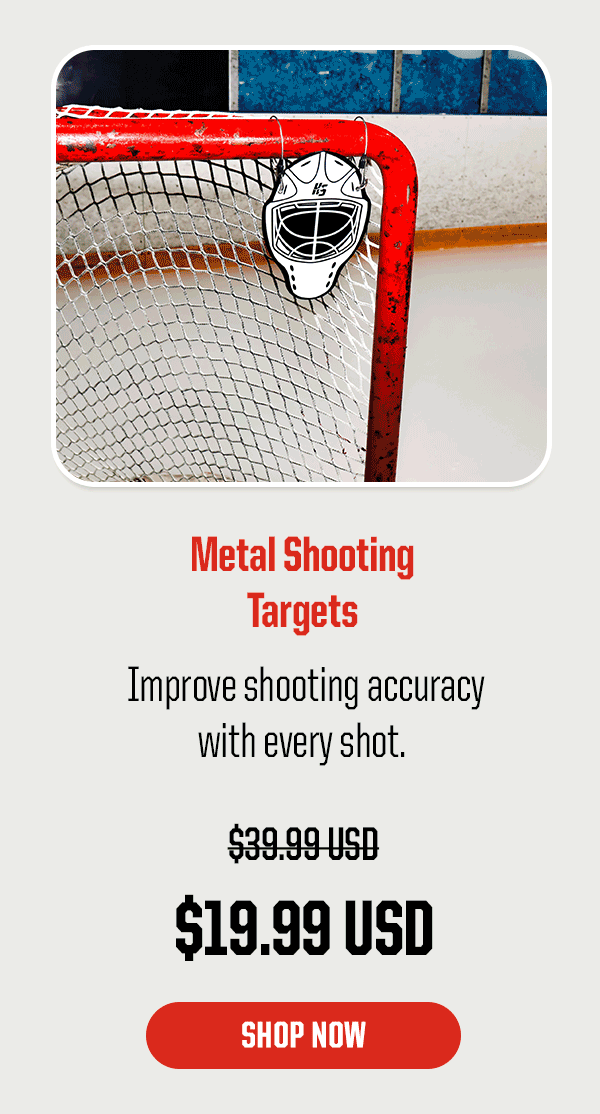 Product Block 2: Metal Shooting Targets. Improve shooting accuracy with every shot. $19.99 USD (was $39.99 USD). CTA: Shop Now