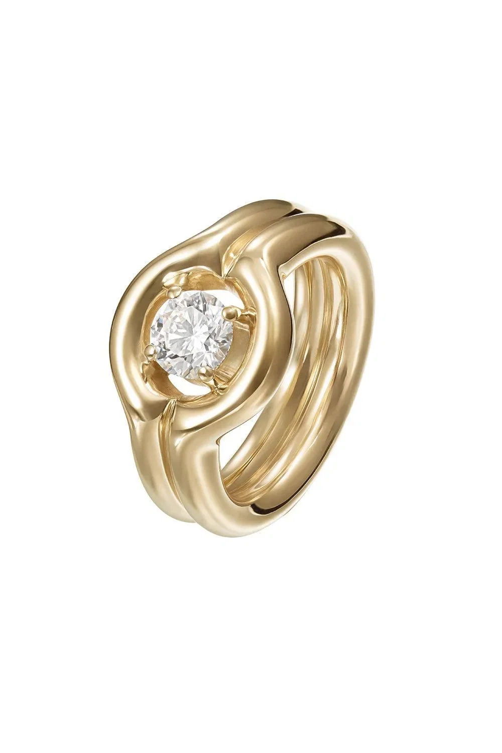 Image of diamond rocky pinky ring