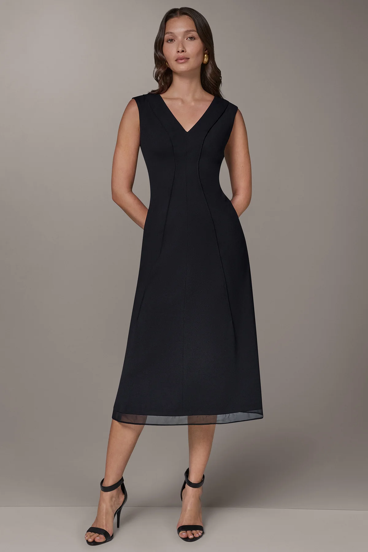 LAYERED MIDI A-LINE DRESS