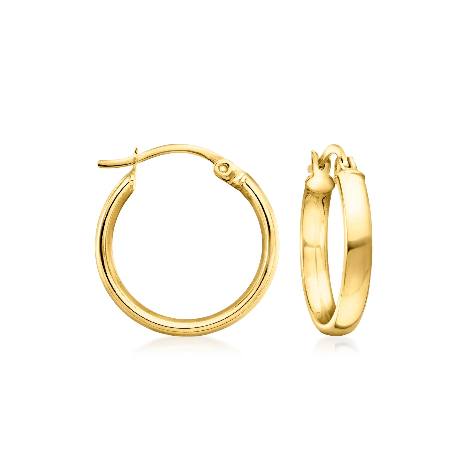 Image of 18kt Gold Over Sterling Hoop Earrings