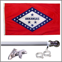 State Flag Spinning Flag Pole Set