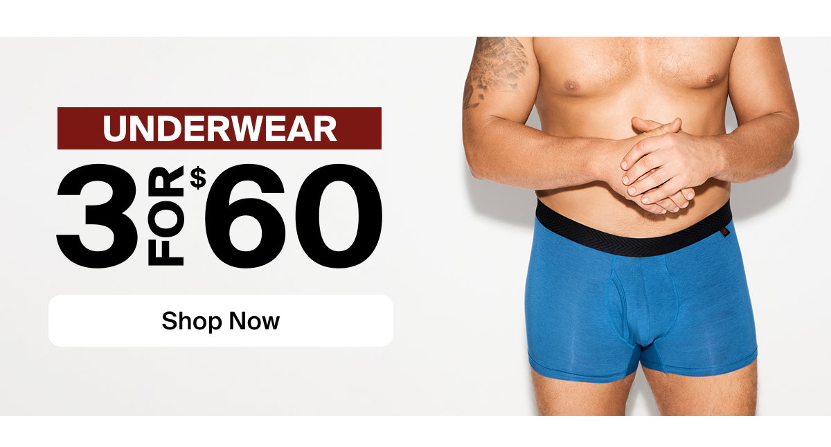 Underwear 3 for $60