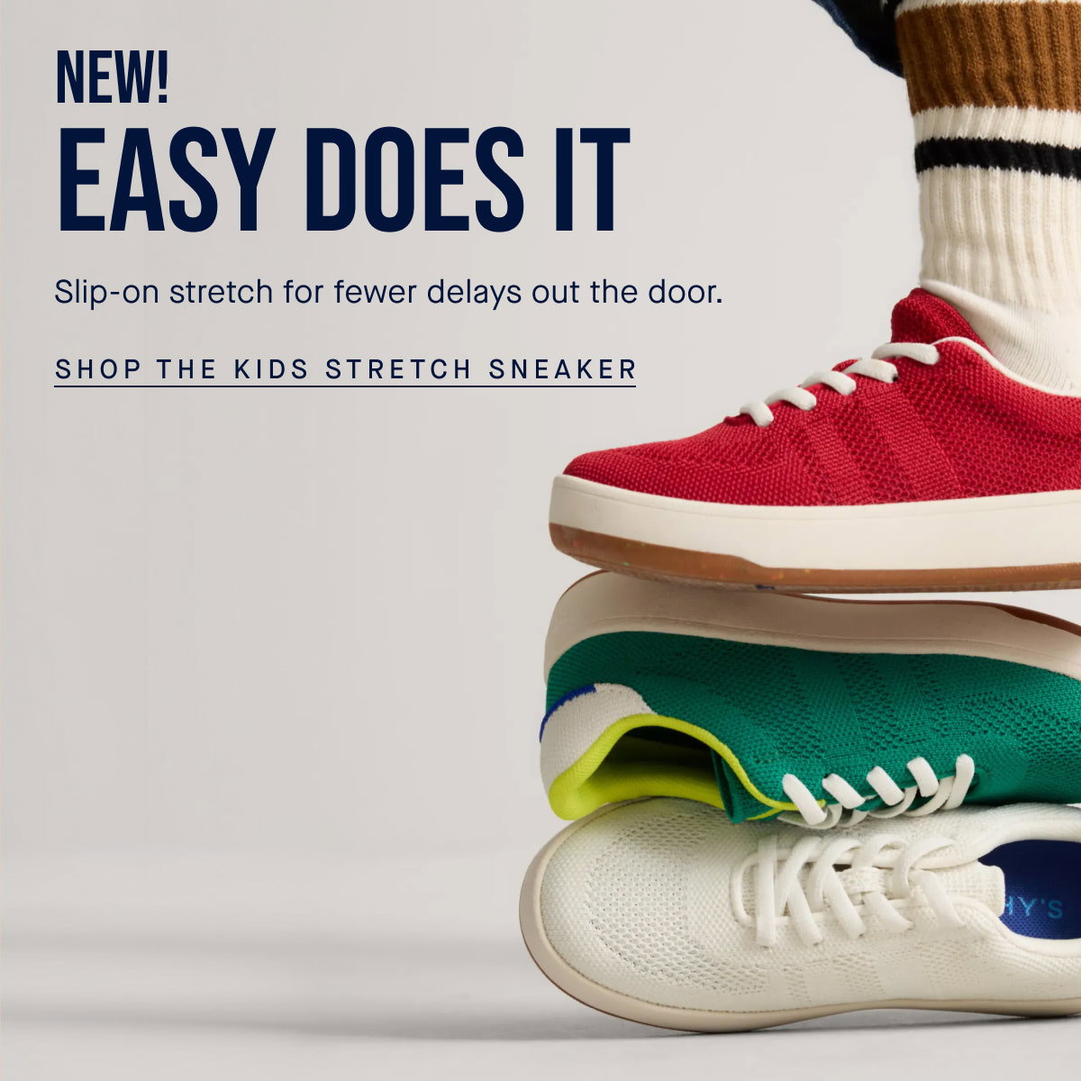 New! Easy does it SHOP THE KIDS STRETCH SNEAKER