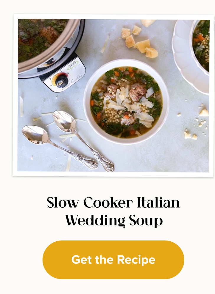 Slow Cooker Italian Wedding Soup < Get the Recipe > 