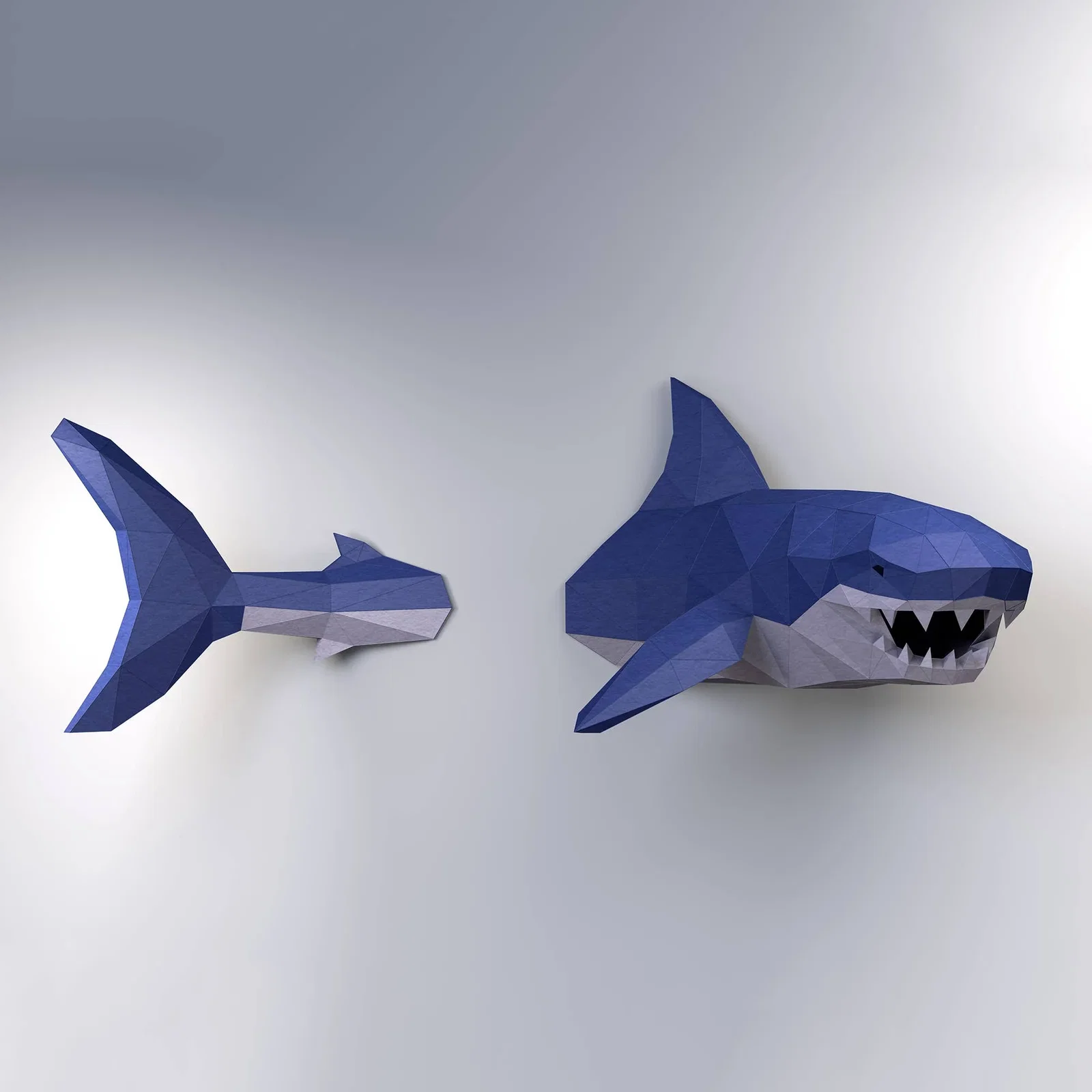 Image of Shark Origami Wall Art