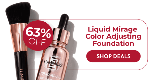 LIQUID MIRAGE COLOR ADJUSTING FOUNDATION: Color-adjusting coverage with SPF primer that keeps up from the first burger to the last firework.