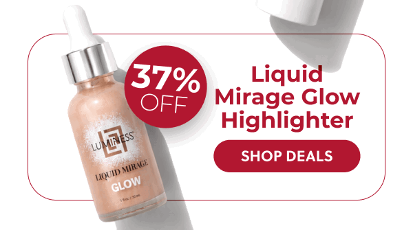LIQUID MIRAGE GLOW HIGHLIGHTER: Create the perfect radiant base before the festivities begin.