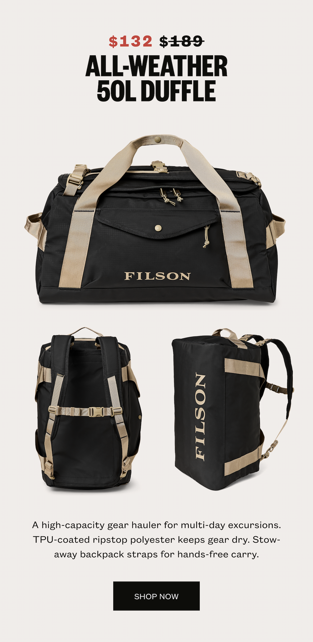 All-Weather 50L Duffle
