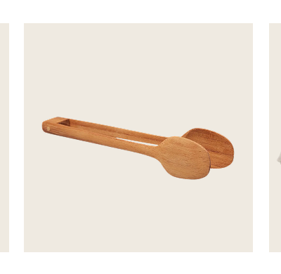 abc carpet & home Teak Oval Tongs, Small