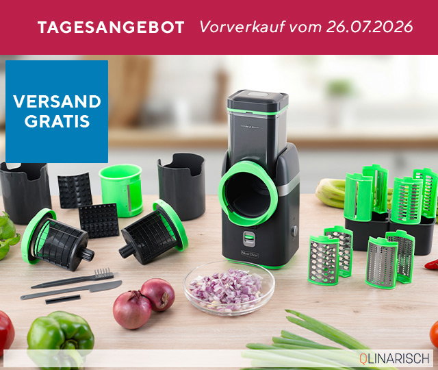 Tagesangebot Im Vorverkauf: 885640 GENIUS Nicer Dicer elektrisch 10 ver. Einsätze platzsparendes Design