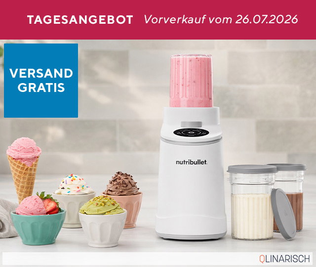 Tagesangebot im Vorverkauf: 887880 Nutribullet® Chill NBD0503W Eismaschine inkl. 3 Bechern