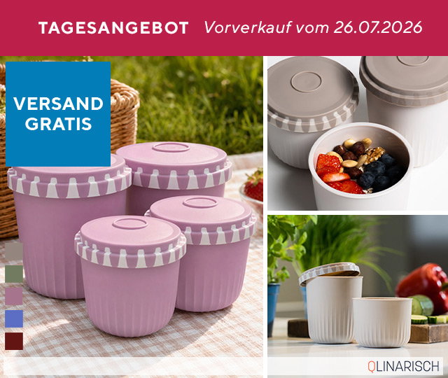 Tagesangebot im Vorverkauf 882240 KOCHBLUME Snackboxen mit 1 Click Lids 4tlg.