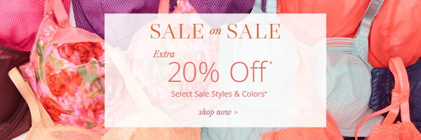 sale on sale, extra 20% off select sale styles and colors