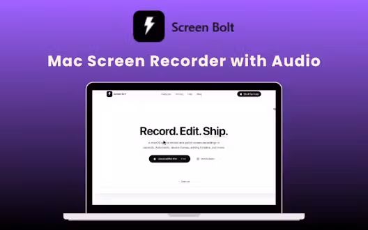 Screen Bolt – Mac Screen Recorder with Audio | Lifetime Access
