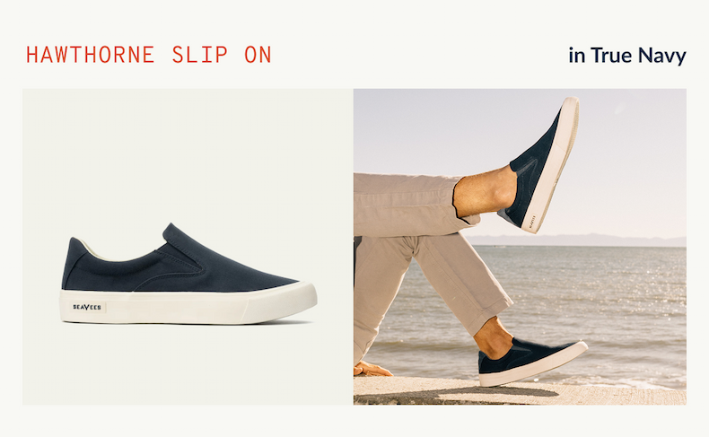 Hawthorne Slip On, True Navy
