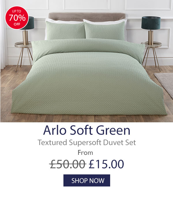 Arlo Soft Green Textured Duvet Set