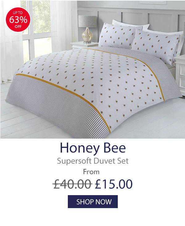 Honey Bee Reversible Super Soft Duvet Set