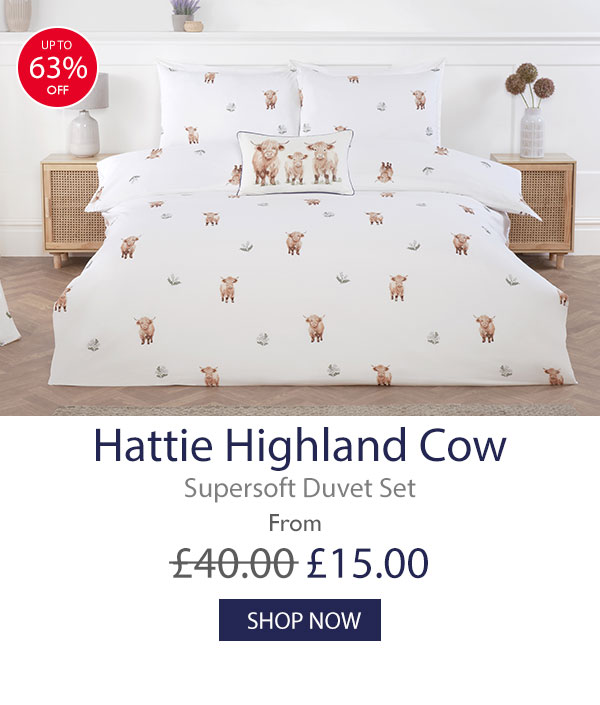 Hattie Highland Cow Duvet Set