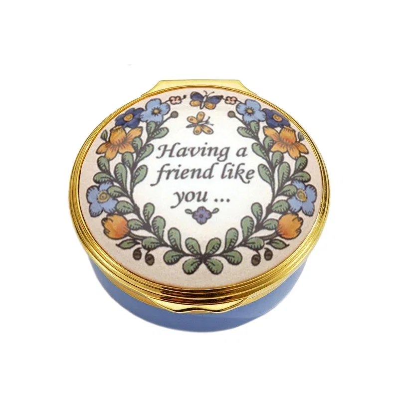 Image of "Having a Friend Like You" Enamel Box