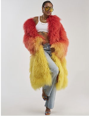 TROPEZ GENUINE MONGOLIAN FUR COAT