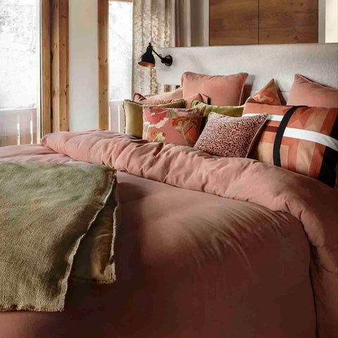 Housse de couette Mykonos Haomy en double gaze de coton – 10 teintes naturelles
