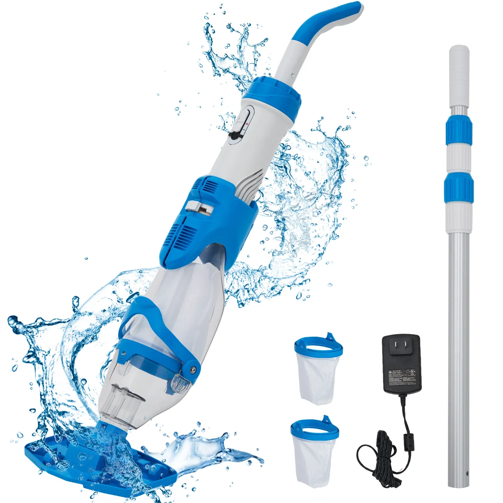 Image of Cordless Pool Vacuum, 20 GPM Dual-Speed Suction