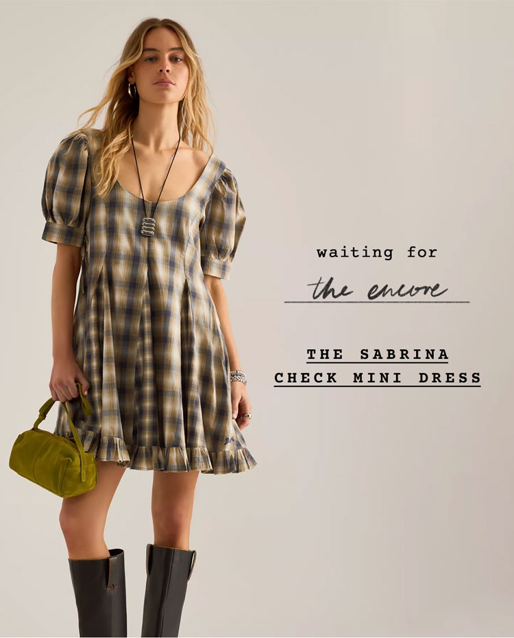 the sabrina check mini dress >