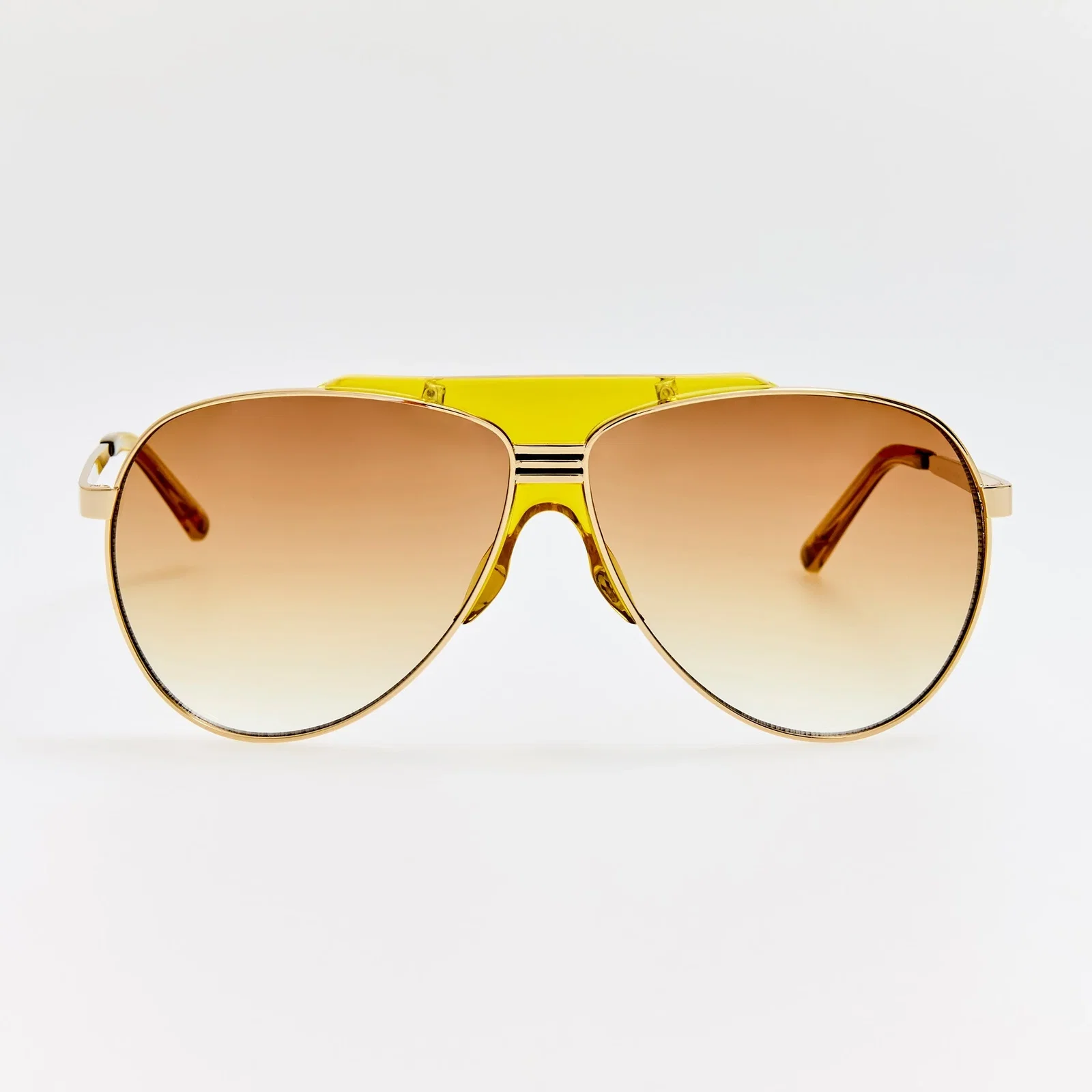 Image of Amelia Sunglasses in Gold and Mustard