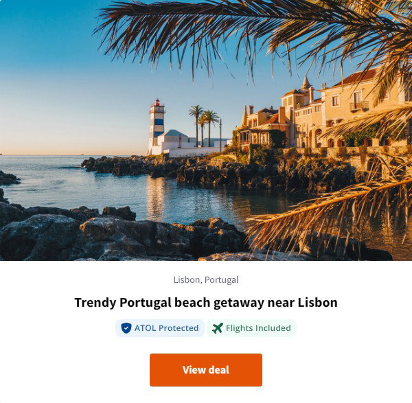 Trendy Portugal beach getaway near Lisbon