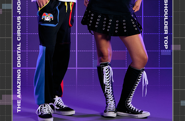 The Amazing Digital Circus Joggers and Murder Drones Cold-Shoulder Top