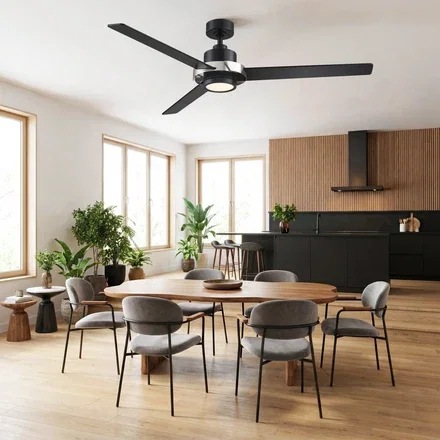 60" Neil Industrial Downrod Mount LED Ceiling Fan